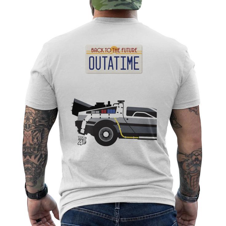 バック・トゥ・ザ・フューチャー Outatime ナンバープレート 長袖tシャツ メンズTシャツ バックプリント