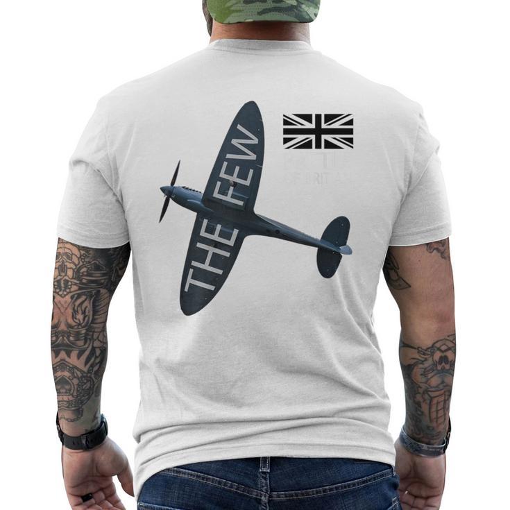 バトルオブブリテン イギリス空軍航空機 スピットファイア The Few War 飛行機 メンズTシャツ バックプリント