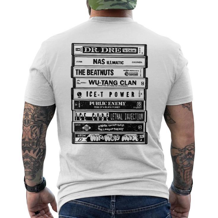 ヒップホップアーティストカセットtシャツ オールドスクールラップtシャツ メンズTシャツ バックプリント