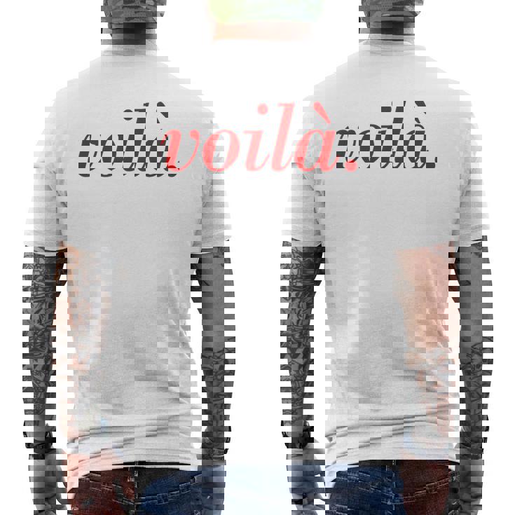 フランス語のことわざoila Paris 休暇 フランス語の引用 メンズTシャツ バックプリント