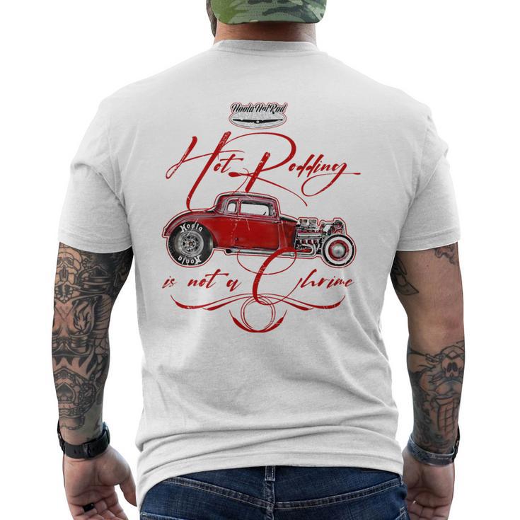 ホットロッド ホットロッド ハイボーイ T-バケツ ロッカリー 1930年代 ピンストライプ メンズTシャツ バックプリント