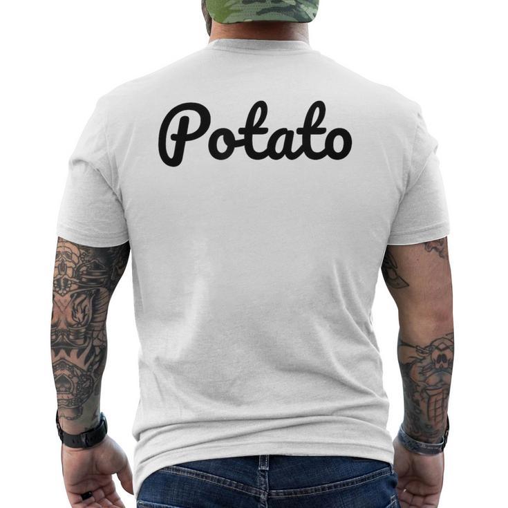 ポテト スクリプト入り メンズTシャツ バックプリント