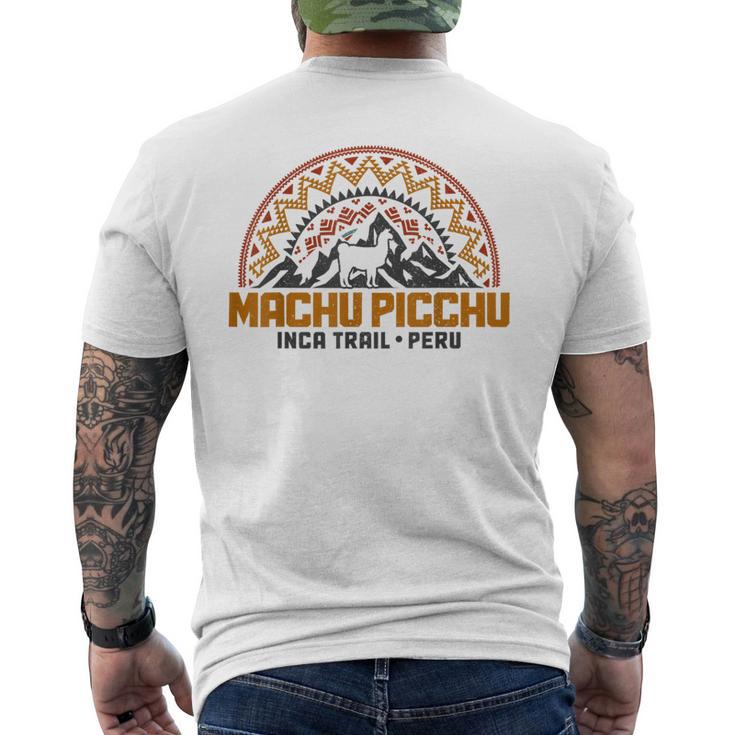 マチュピチュ ペルー インカトレイル お土産 ラマ アルパカ ヴィンテージ メンズTシャツ バックプリント