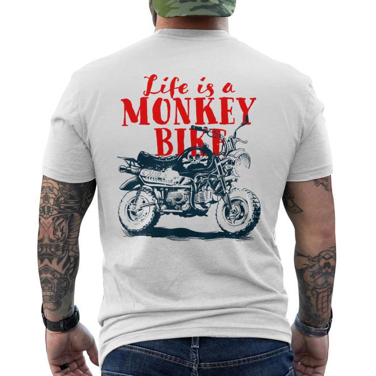 モンキーバイクバイク メンズTシャツ バックプリント