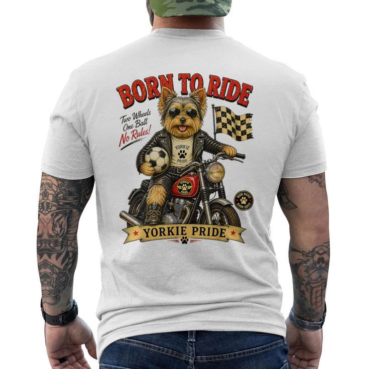 ヨーキー ライド バイク 遊び フットボール サッカー Digor メンズTシャツ バックプリント