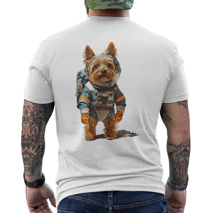 ヨークシャーテリア 犬 グラフィック ペット ヨークシャーテリア メンズTシャツ バックプリント