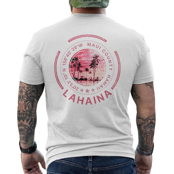 ラハイナ ハワイ マウイ レトロ ハワイアン メンズTシャツ バックプリント