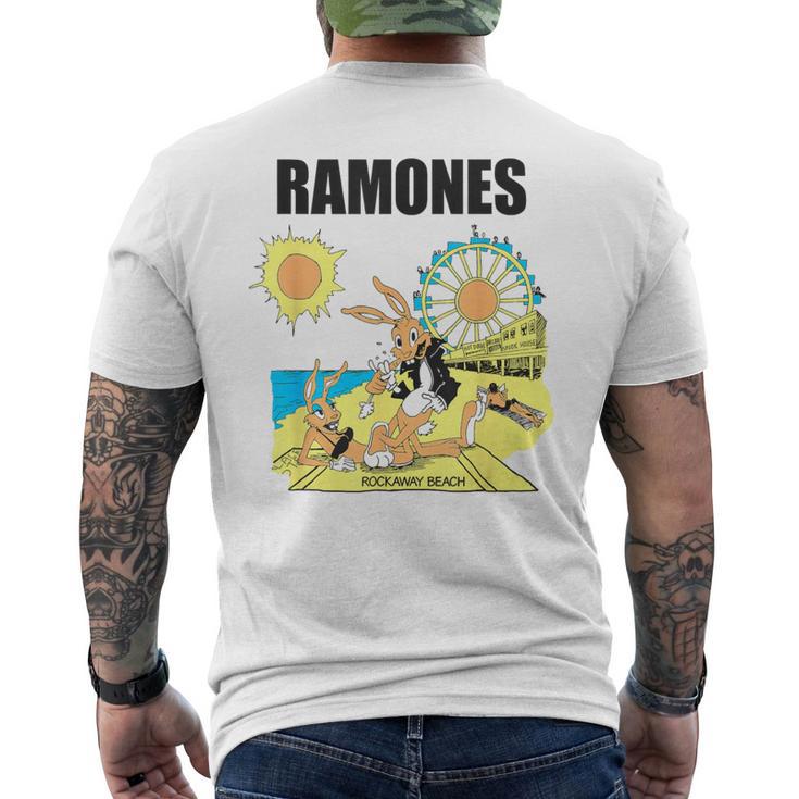 ラモーンズ ロックアウェイ ビーチ メンズTシャツ バックプリント