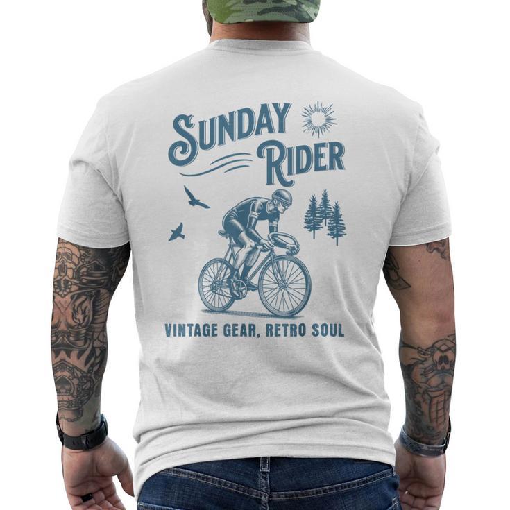 レトロ サイクリング サイクリスト 自転車 バイク サンデー ライド クラブ レース メンズTシャツ バックプリント