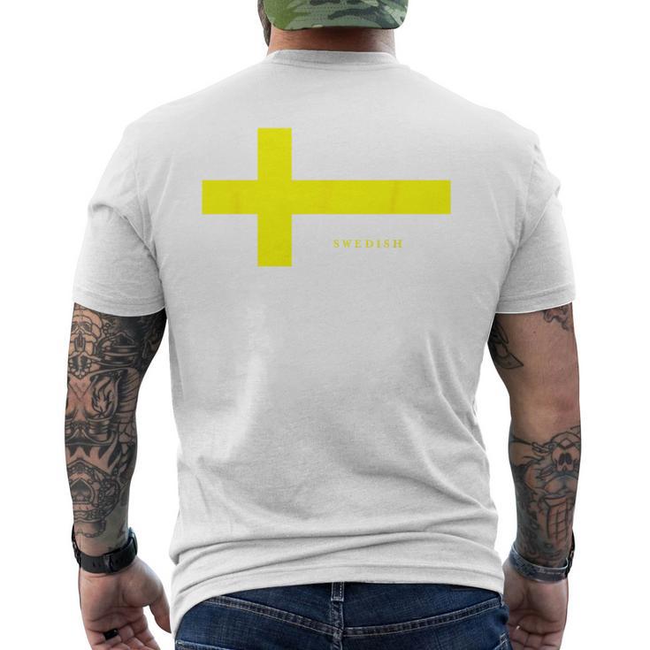 レトロ スウェーデン国旗 メンズ レディース キッズ ヴィンテージ ギフト メンズTシャツ バックプリント