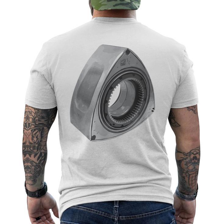 ロータリー13bエンジンローター メンズTシャツ バックプリント