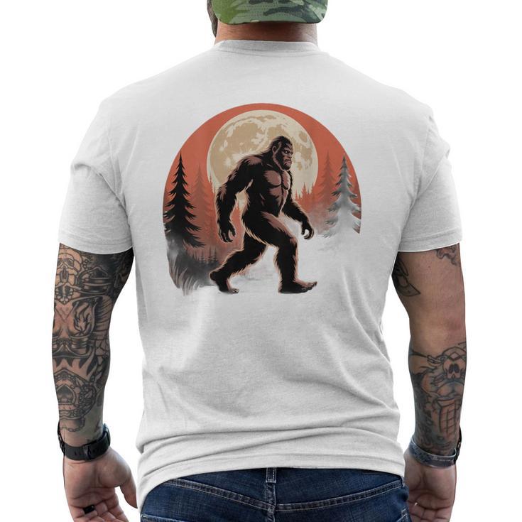 バックプリント ヴィンテージ レトロ ビッグフット 月 ビッグフット メンズTシャツ バックプリント