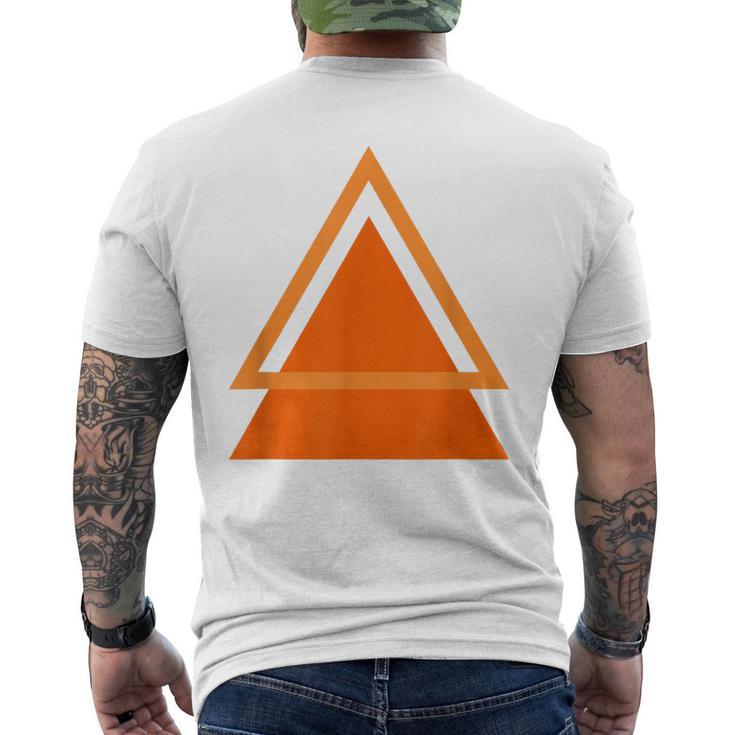 三角形抽象幾何学デザインtシャツ メンズTシャツ バックプリント