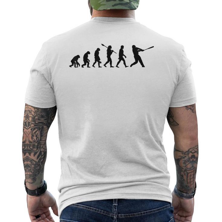 人類進化野球 メンズTシャツ バックプリント