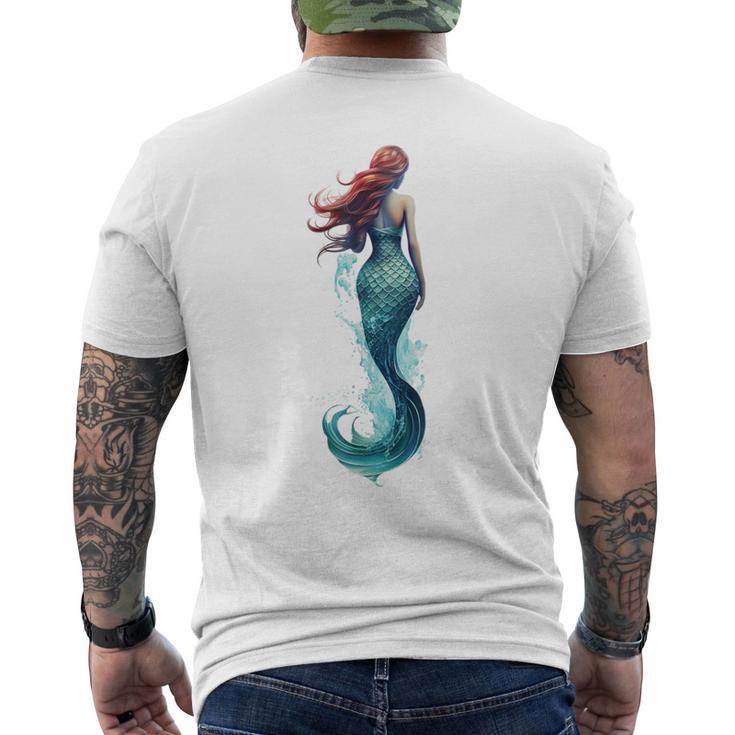 人魚の秘密 メンズTシャツ バックプリント