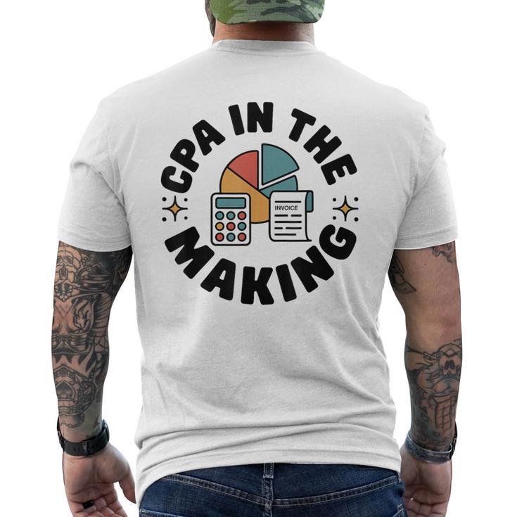 公認会計士になる予定の公認会計士 メンズTシャツ バックプリント