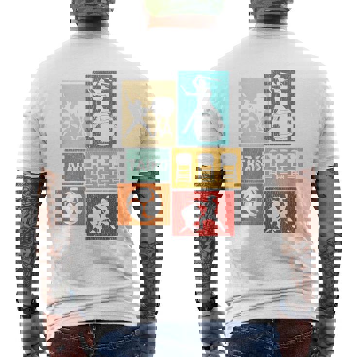 太鼓 みつどもえ ヴィンテージ 太鼓ドラマー メンズTシャツ バックプリント