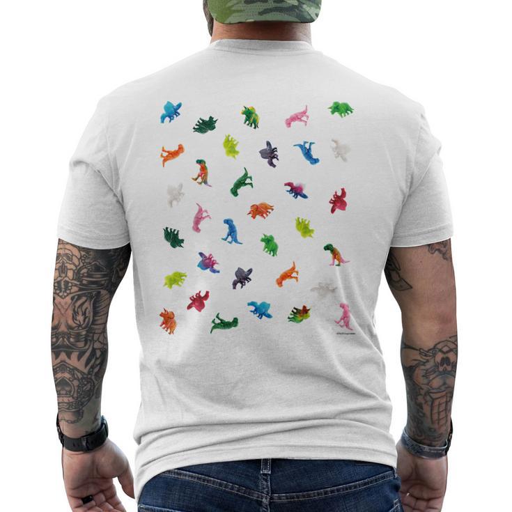 恐竜 Dinosaur パターン メンズTシャツ バックプリント