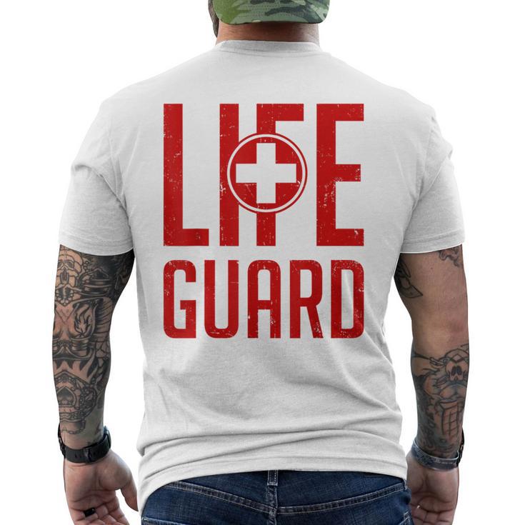 救命救急救命士のライフセーバー Lifeguard メンズTシャツ バックプリント