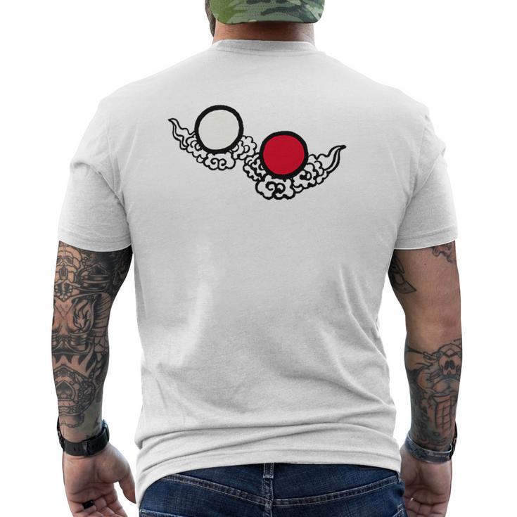 日輪・月輪 メンズTシャツ バックプリント