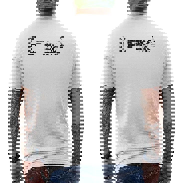 物理相対性理論e Mc2方程式の式 EMc2 メンズTシャツ バックプリント