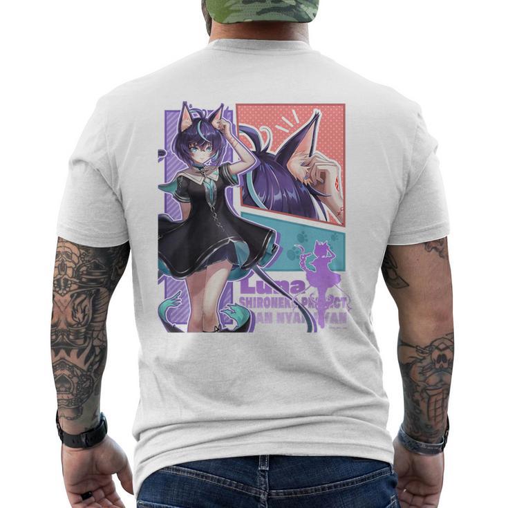 白猫プロジェクト ネコミミスト（ルナ） Comictyle メンズTシャツ バックプリント