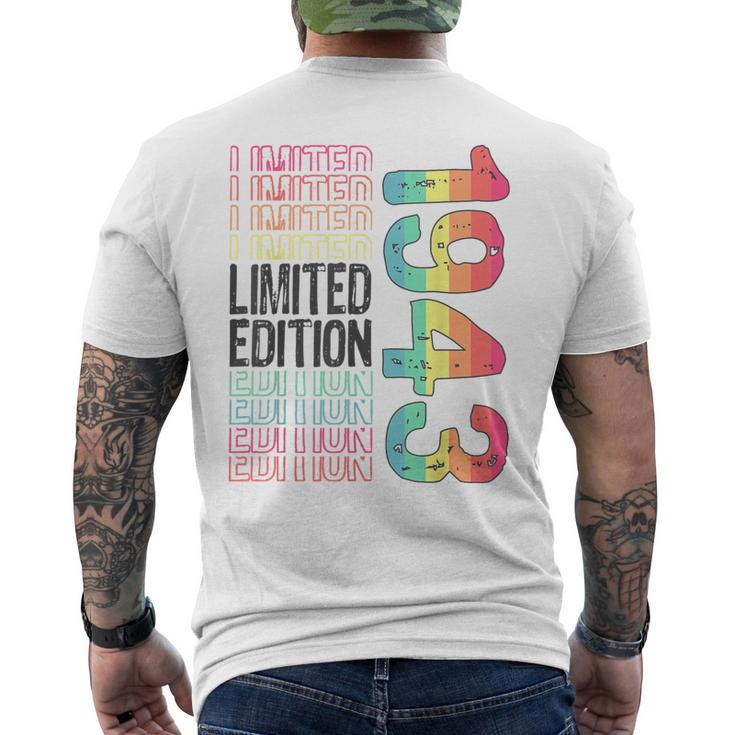 限定版 ヴィンテージ レトロ 誕生年 1943 メンズTシャツ バックプリント