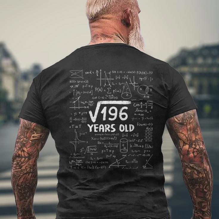 14歳の誕生日tシャツ スクエアルート 196 メンズTシャツ バックプリント 高齢者への贈り物