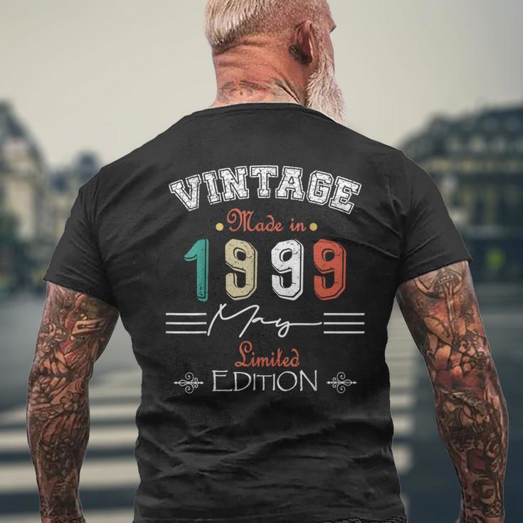 1999年5月生まれ ヴィンテージ Happy Birthday 25歳 メンズTシャツ バックプリント 高齢者への贈り物