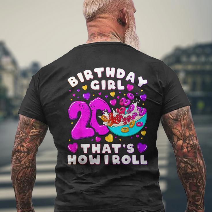 20歳のバースデーガール、20年目のフルーツコーンループス、背番号20 メンズTシャツ バックプリント 高齢者への贈り物