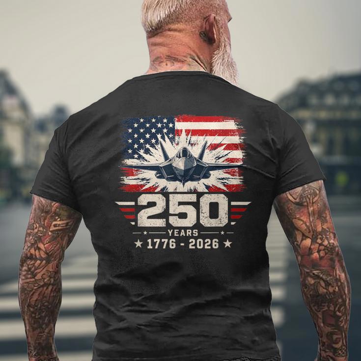 250Th Anniversary Usa Patriotic 250 Years American 4Th July メンズTシャツ バックプリント 高齢者への贈り物