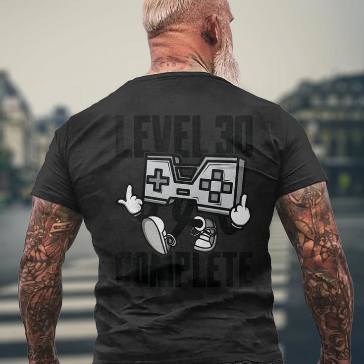 30歳の誕生日に贈るレベル30コンプリート衣装 30年目のゲーマー メンズTシャツ バックプリント 高齢者への贈り物