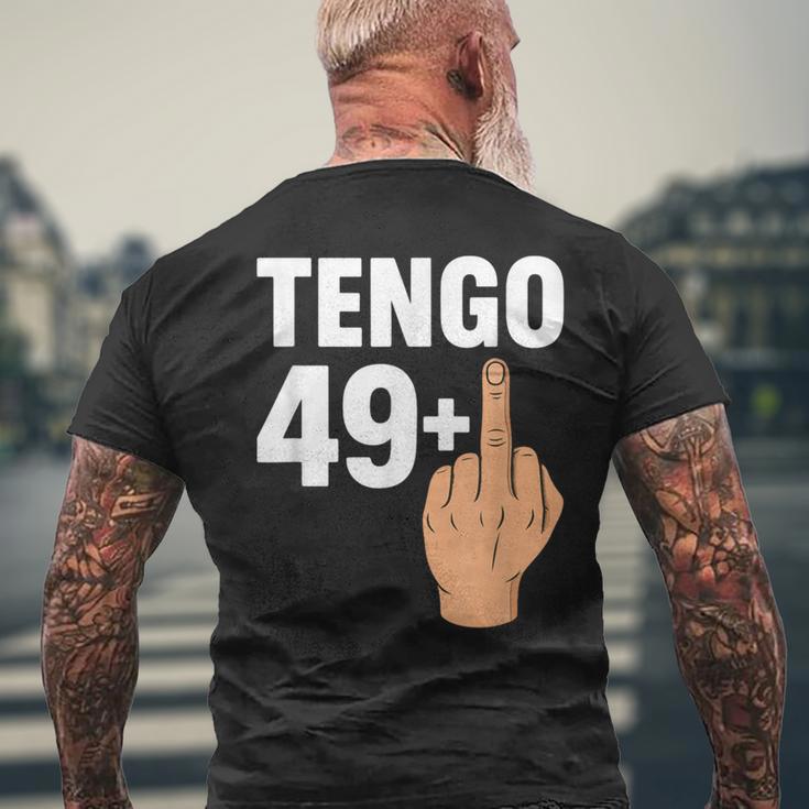 50歳の誕生日 おもしろユーモア 49 プラスワン オリジナルパーティー メンズTシャツ バックプリント 高齢者への贈り物