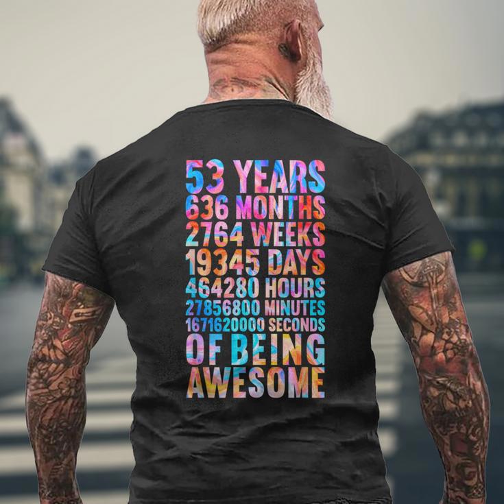 53歳の誕生日の面白いシャツ オールドメーター 面白い53歳ギフト メンズTシャツ バックプリント 高齢者への贈り物