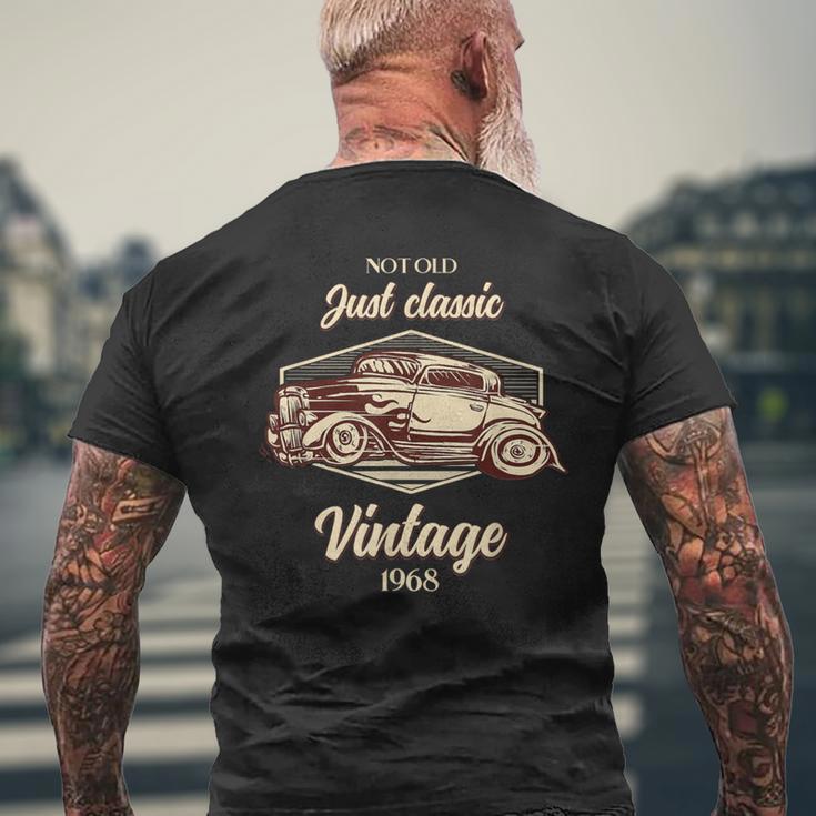 56 歳の誕生日プレゼント男ヴィンテージ 1968 年ではない古いクラシックカーの楽しみ メンズTシャツ バックプリント 高齢者への贈り物
