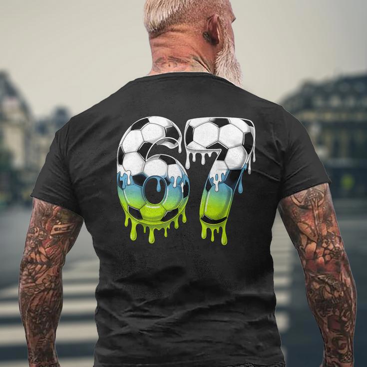 67 サッカーボードリップ シックスセブン サッカーボール ドリップボーイズ ユース サッカー メンズTシャツ バックプリント 高齢者への贈り物