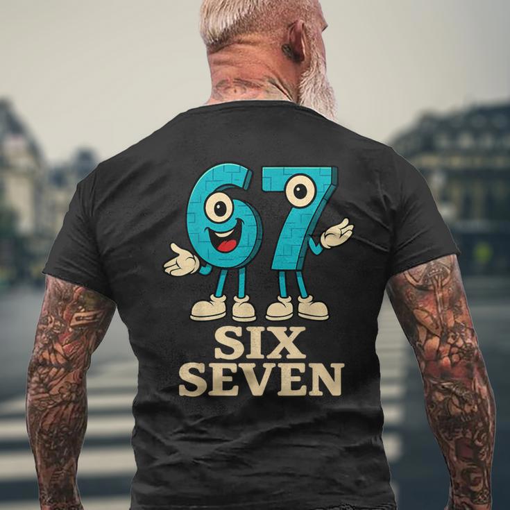 67 シックスセブン 6-7 面白いイタリアンブレインロットスラングゲームミーム メンズTシャツ バックプリント 高齢者への贈り物