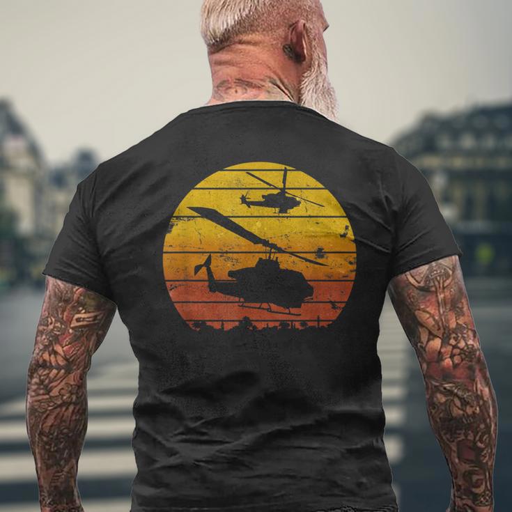 Ah-1Ziper Attack ヘリコプター イラク砂漠 サンライズ ビンテージ メンズTシャツ バックプリント 高齢者への贈り物