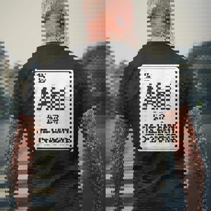 Ah The Element Ofurprise 周期表 メンズTシャツ バックプリント 高齢者への贈り物