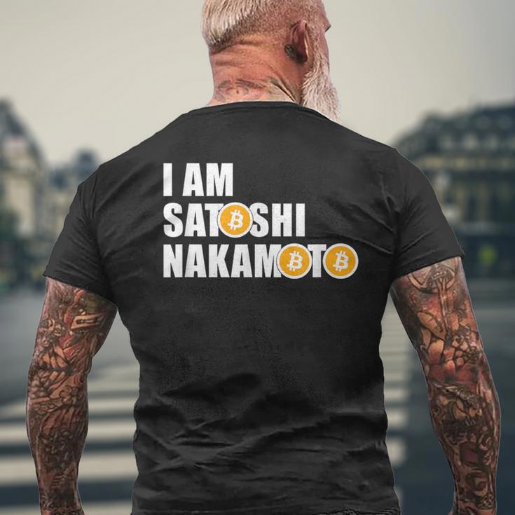 I Amatoshi Nakamoto Bitcoin Creator Meme メンズTシャツ バックプリント 高齢者への贈り物