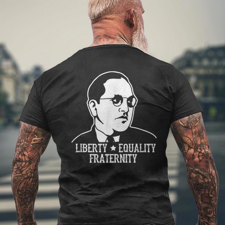 Ambedkar Jayanthi 平等自由 メンズTシャツ バックプリント 高齢者への贈り物