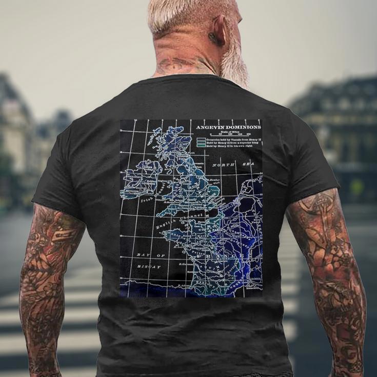 Angevin Empire プランタジネットアンジュー イングランド ノルマンディーアイルランド メンズTシャツ バックプリント 高齢者への贈り物