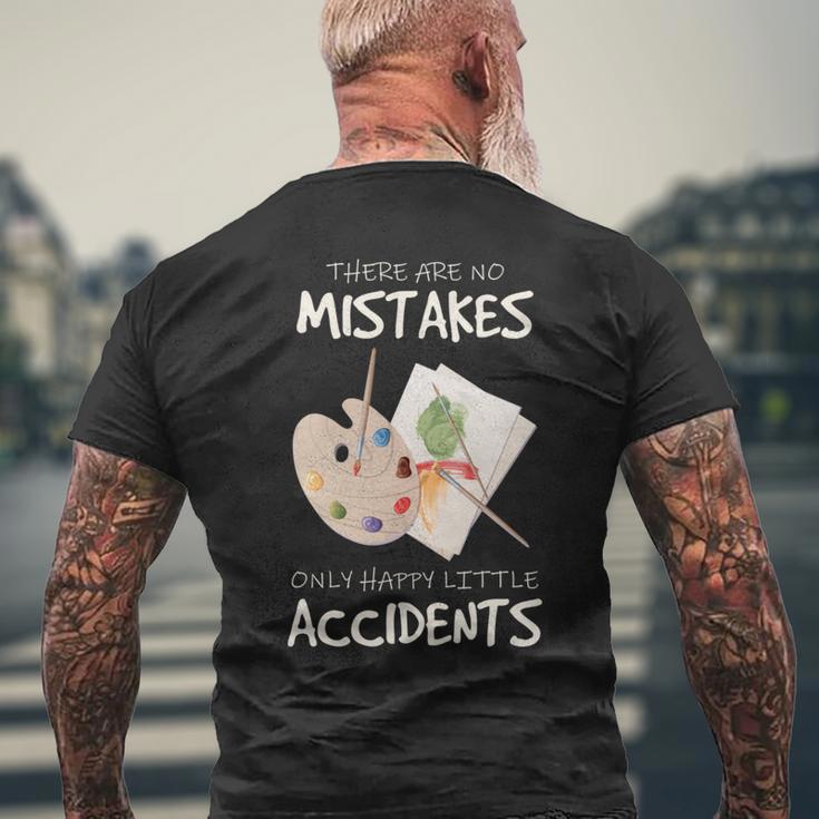 Artist Mistakes Happy Accidents アートパレット 絵画 引用 長袖tシャツ メンズTシャツ バックプリント 高齢者への贈り物