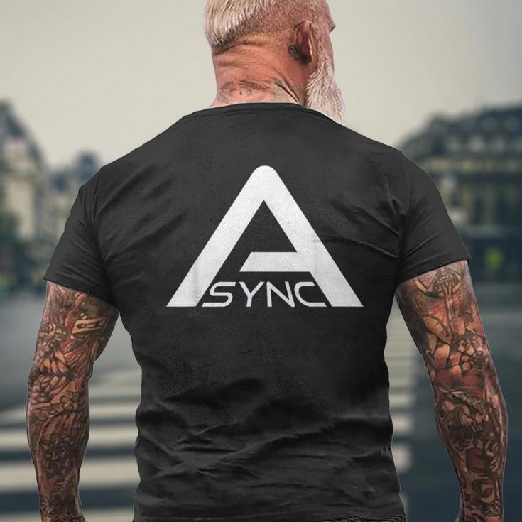 Async Backroom Pixels Research メンズTシャツ バックプリント 高齢者への贈り物