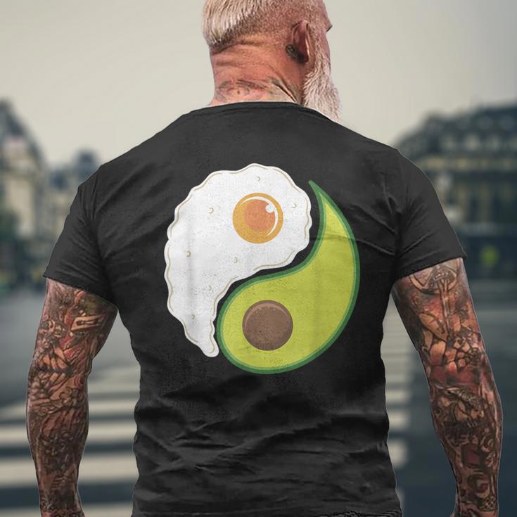 Avocado And Eggs Keto Diet Healthy Eating Yin Yang Yin Yang メンズTシャツ バックプリント 高齢者への贈り物