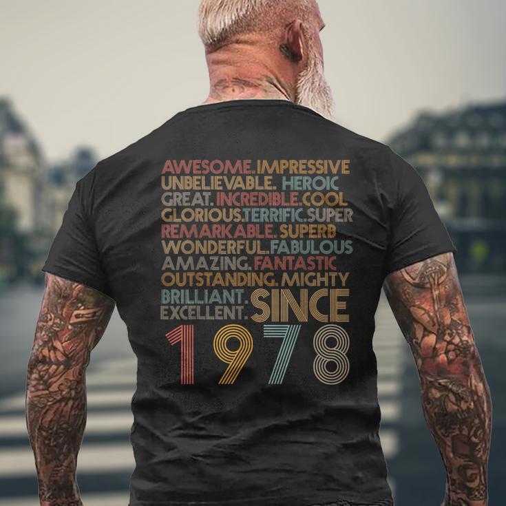 Awesomeince 1978 46Th Birthday Born In 1978 46 Years Old メンズTシャツ バックプリント 高齢者への贈り物