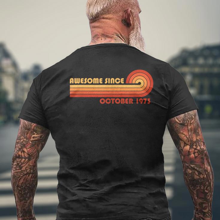 Awesomeince October 1973 メンズTシャツ バックプリント 高齢者への贈り物