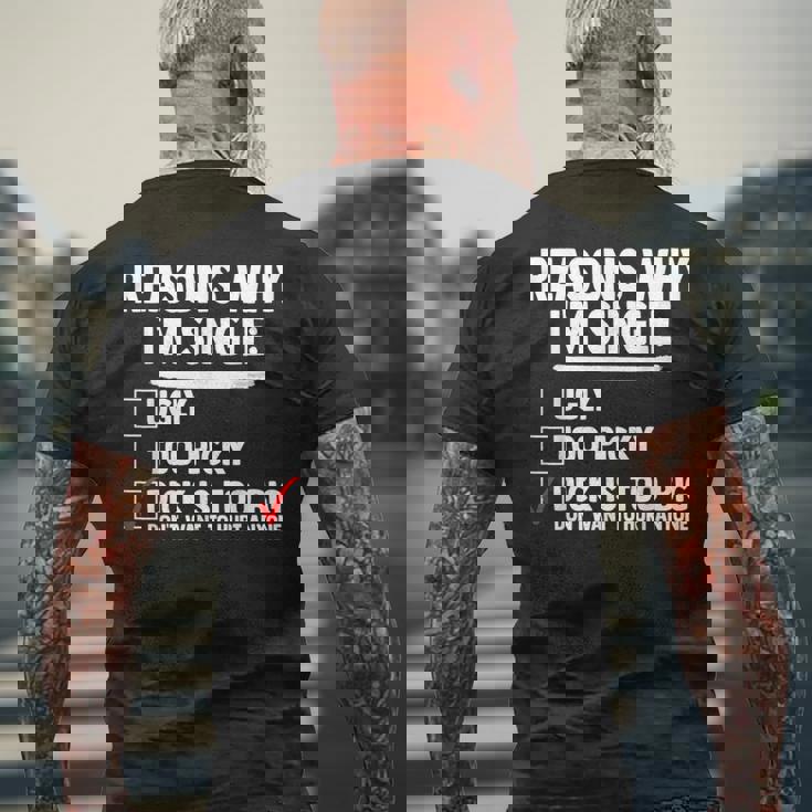 Bachelor メンズ シャツ Rasons Why I'mingle Big Dick Fun メンズTシャツ バックプリント 高齢者への贈り物