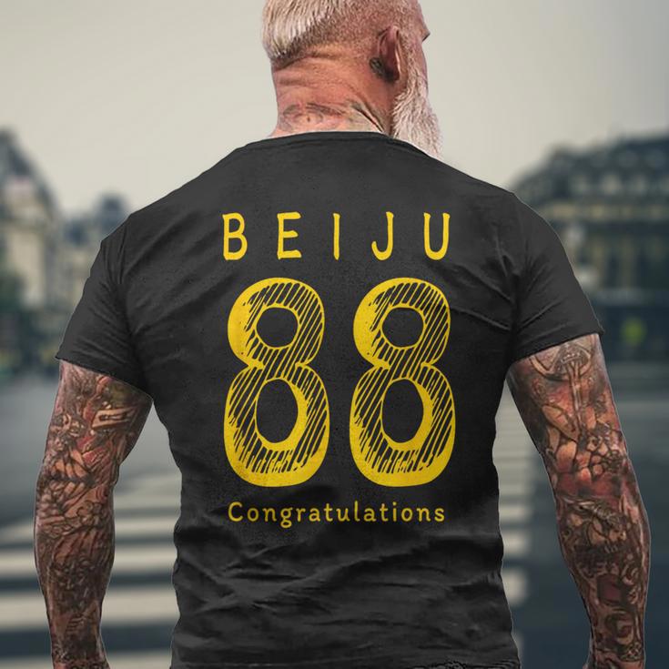 Beiju 88歳 誕生日祝い 米寿 Beiju 88 Birthday メンズTシャツ バックプリント 高齢者への贈り物