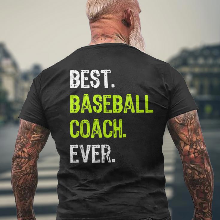Best Baseball Coach Ever メンズTシャツ バックプリント 高齢者への贈り物